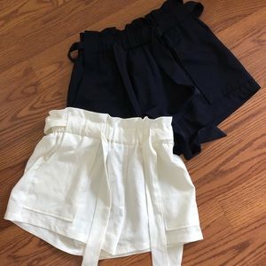 2 for 1 high waisted tie shorts